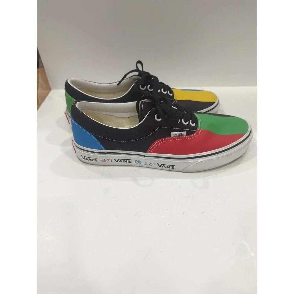 Vans Mens 7 Women's 8.5 Shoes Era (Vans Spirit)Multi/Tr Wht 72135
